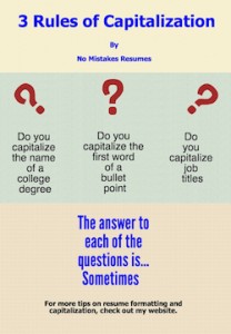 3 Rules of Capitalization on a resume