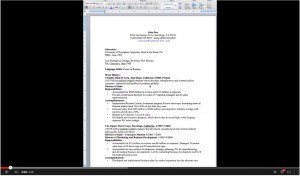 screenshot of how to right align dates on a resume