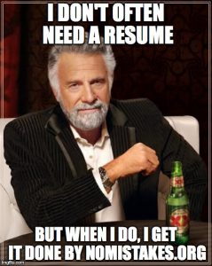 formatting a résumé