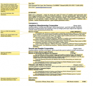 ancient Rome résumé marked up